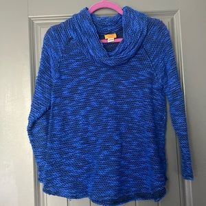 Blue and Black cowl neck sweater